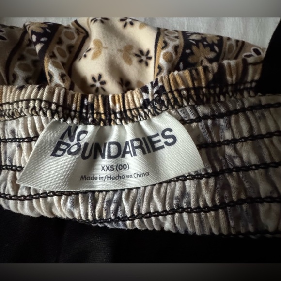 No Boundaries Black and Cream Tiered Maxi Dress - Picture 9 of 9